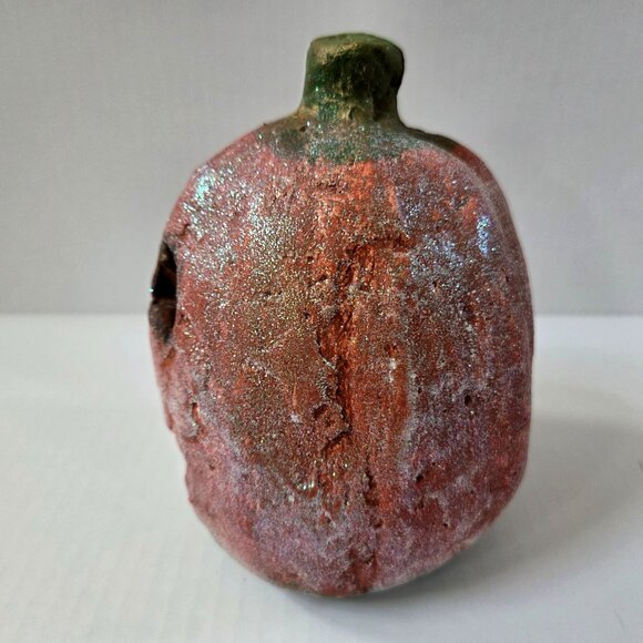 Teena Flanner Jack O Lantern Halloween Pumpkin Figure Primitive Glitter MCF - Picture 5 of 9